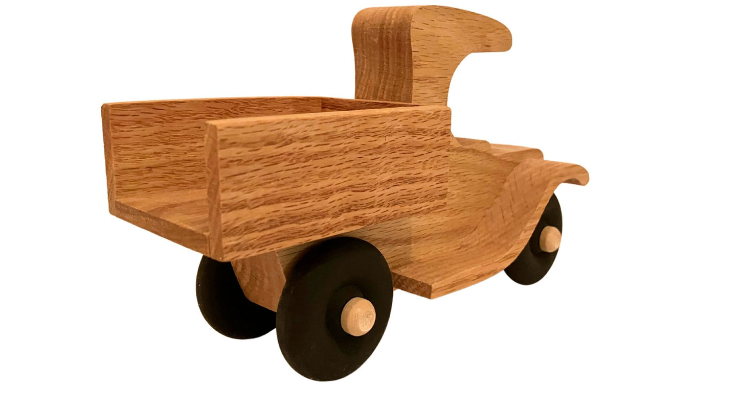 Toy wooden pickup truck