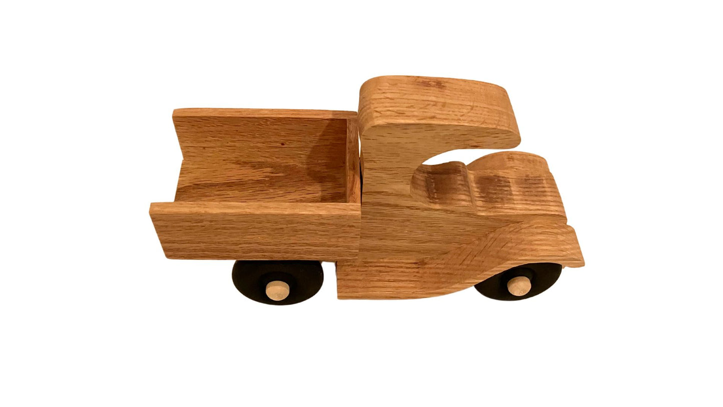 Toy wooden pickup truck