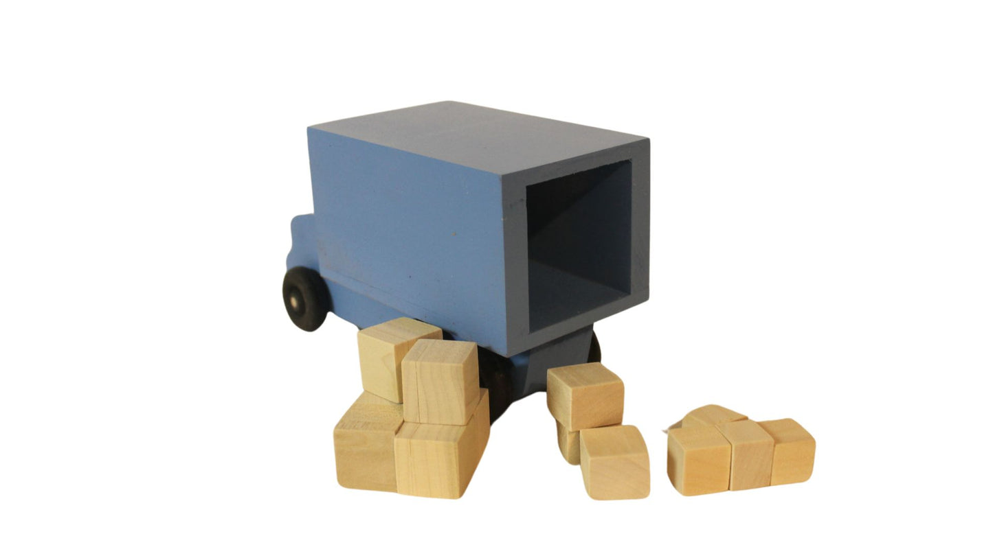 Moving or parcel truck. Solid hardwoods, wooden packages included, unfinished or choice of color for the truck