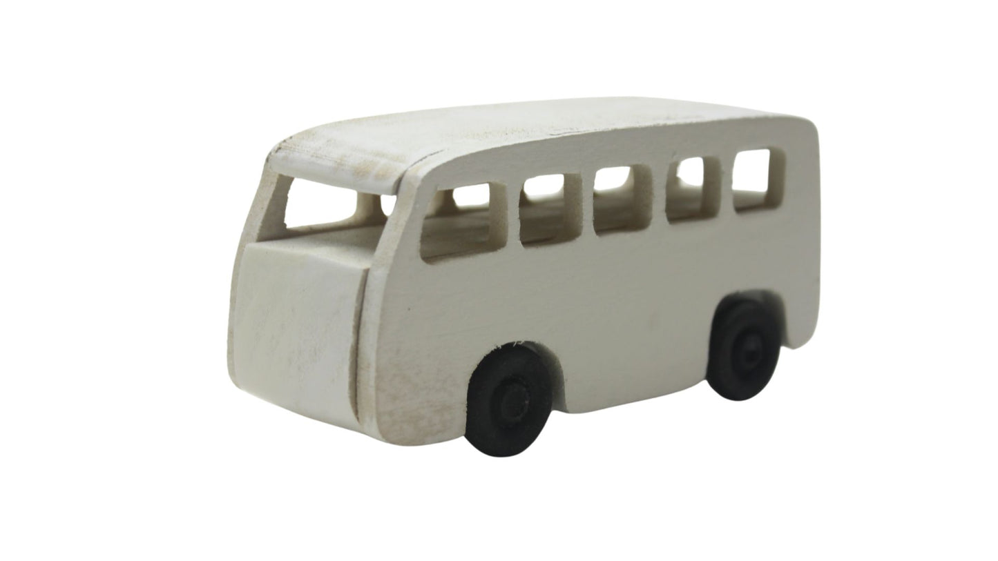 Toy wood gas and food stop with VW vehicles, gas islands, fast food restaurant