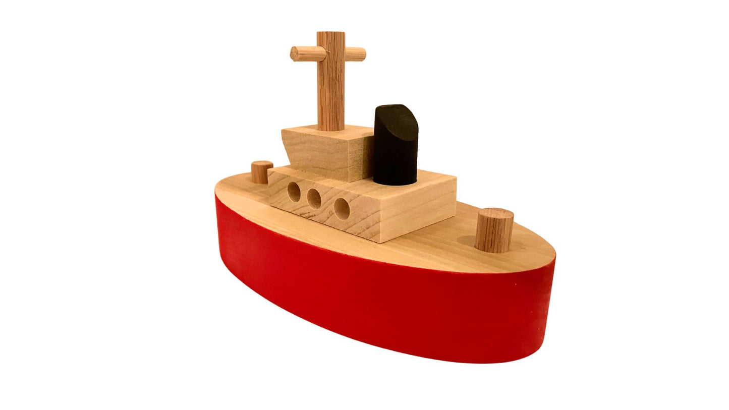 Toy wood Tugboat II (not designed to float)