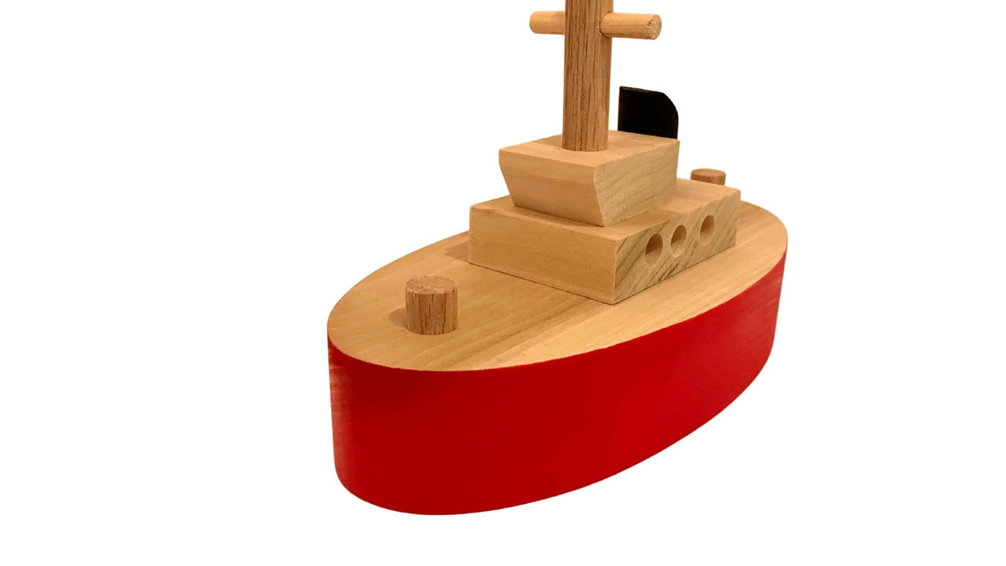 Toy wood Tugboat II (not designed to float)