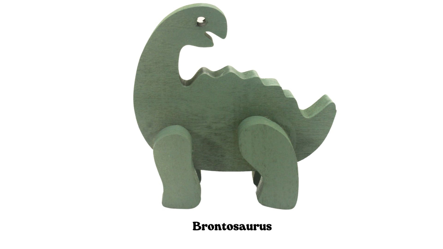 Dinosaurs: choose from a brontosaurus, triceratops, pterodactyl, tyrannosaurus rex, or stegosaurus. Solid wood; choice of oak, or painted green
