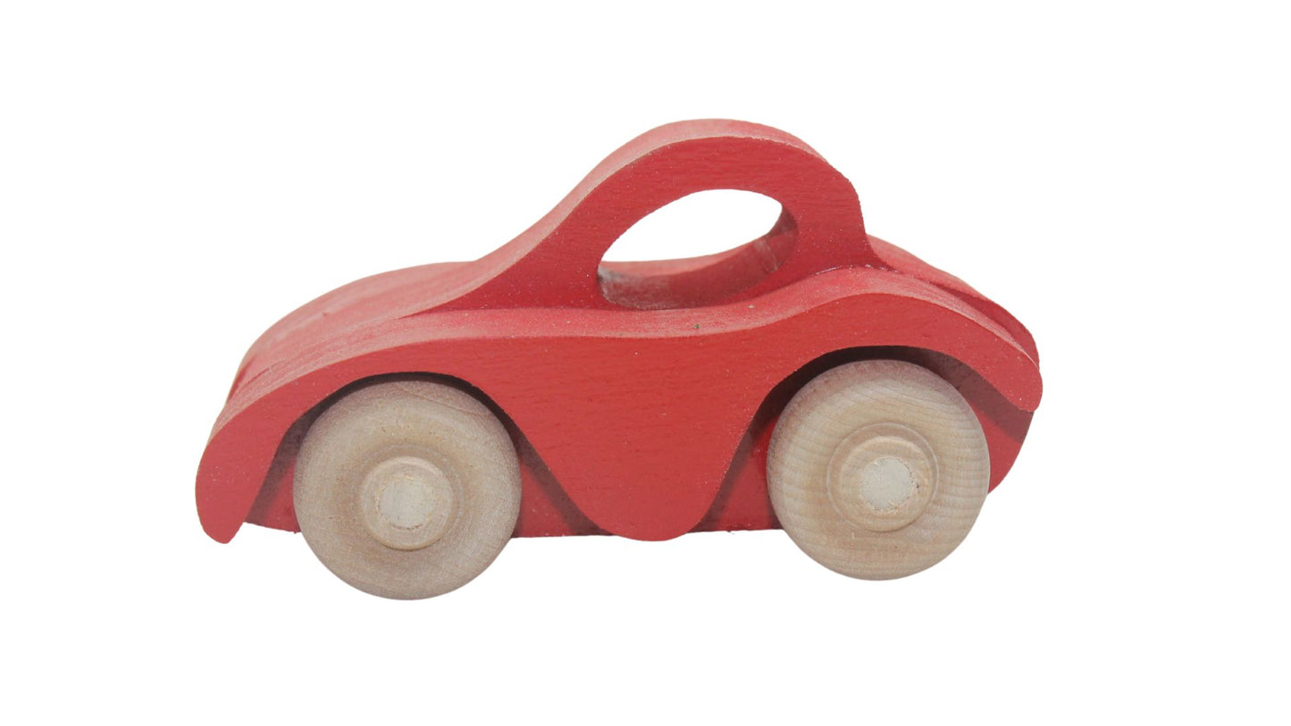 Vintage-Inspired Wooden Toy Car Carrier with 3 Cars and a Pickup Truck - Hours of Imaginative Play!