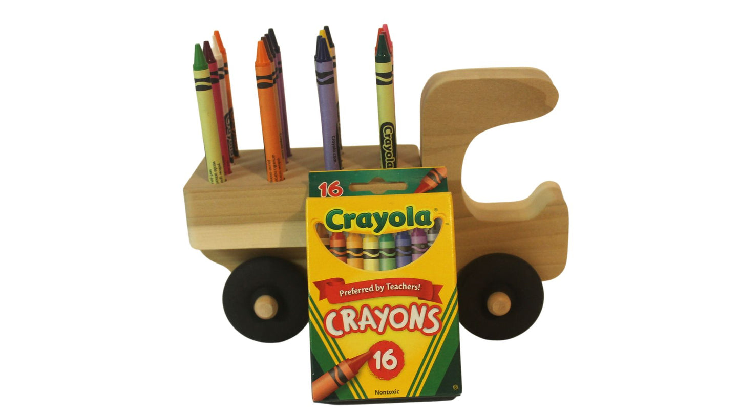 Truck Crayon Holder Gift Set - Includes 16 Crayons